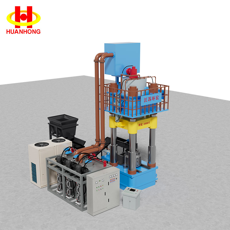 5000吨大型废金属屑压块立式压机